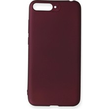 Ummeslem Huawei Honor 7A Için Uyumlu Kılıf Yumuaşk Renkli Esnek Premium Rubber Silikon - Mürdüm