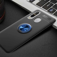 Ahlttiba Samsung Galaxy A20S Için Uyumlu Kılıf Dönebilen Yüzüklü Standlı Silikon Ravel Kapak