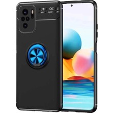 Ahlttiba Xiaomi Redmi Note 10S Için Uyumlu Kılıf Dönebilen Standlı Olabilen Yüzüklü Renkli Ravel Kapak