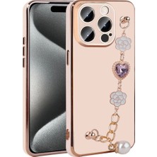 Ahlttiba Apple iPhone 15 Pro Kılıf El Tutamaçlı Kamera Korumalı Cep Telefonu Için Uyumlu Kapak Taka Silikon Kapak