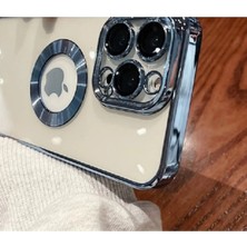 Apple iPhone 13 Pro Için Uyumlu Kılıf Elma Logosunu Gösteren Kamera Lensi Korumalı Omega Kapak