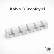 Bombyx Kablo Düzenleyici Kablo Tutucu SERT PLASTİK Özellikli Beyaz Renkli Kablo Sabitleyici
