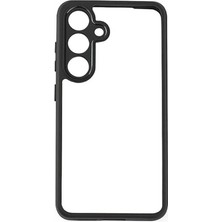 Samsung Galaxy S24 Için Uyumlu Kılıf Kamera Korumalı Şeffaf Arka Yüzey New Roll Kapak