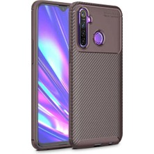 Ummeslem Realme 6i Için Uyumlu Kılıf Karbon Tasarım Negro Kapak