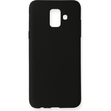 Ahlttiba Samsung Galaxy A6 2018 Için Uyumlu Kılıf Yumuaşk Renkli Esnek Premium Rubber Silikon - Siyah