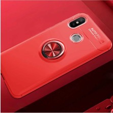 Ummeslem Xiaomi Mi 8 Se Için Uyumlu Kılıf Dönebilen Yüzüklü Standlı Silikon Kapak
