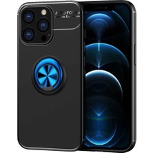 Apple iPhone 14 Pro Max Için Uyumlu Kılıf Dönebilen Standlı Olabilen Yüzüklü Renkli Ravel Kapak