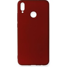 Huawei Honor 8x Için Uyumlu Kılıf Yumuaşk Renkli Esnek Premium Rubber Silikon - Bordo