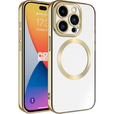 Ahlttiba Apple iPhone 15 Pro Için Uyumlu Kılıf Magsafe Wireless Kablosuz Şarj Özellikli Setro Silikon Kapak