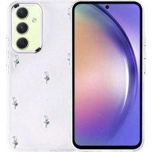 Samsung Galaxy A54 Cep Telefonu Için Uyumlu Kılıf Airbag Tasarımlı Simli Şeffaf Kutup Kapak