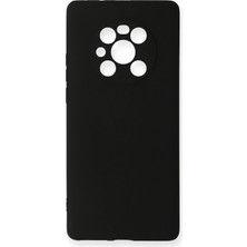 Ahlttiba Huawei Mate 40 Pro Için Uyumlu Kılıf Yumuaşk Renkli Esnek Premium Rubber Silikon - Siyah