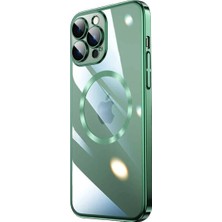 Ummeslem Apple Iphone 13 Pro Için Uyumlu Kılıf Wireless Şarj Özellikli Sert Pc Riksos Magsafe Silikon Kapak