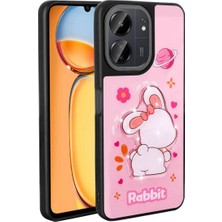 Ummeslem Xiaomi Redmi 13C Için Uyumlu Kılıf Parlayan Kabartmalı Ikonik Figürlü Amas Silikon Kapak