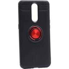 Ummeslem Oppo RX17 Pro Uyumlu Cep Telefonu Için Dönebilen Yüzüklü Standlı Silikon Ravel Kapak