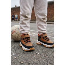 In Step Titan Mini - Cırt Cırtlı Dayanıklı Unisex Çocuk Spor Ayakkabı - Taba