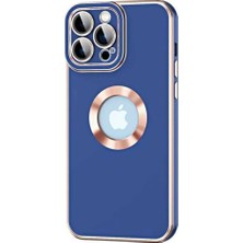 Apple Iphone 14 Pro Max Için Uyumlu Kılıf Kamera Lens Cam Korumalı Logo Gösteren Halkalı Kongo Kapak