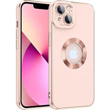 Apple Iphone 14 Plus Için Uyumlu Kılıf Kamera Lens Cam Korumalı Logo Gösteren Halkalı Kongo Kapak