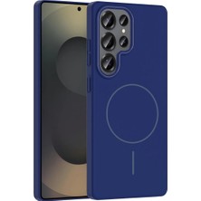 Ahlttiba Samsung Galaxy S25 Ultra Cep Telefonu Için Uyumlu Kılıf Kapak M-Safe Şarj Özellikli Ruby Sert