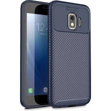 Ummeslem Samsung Galaxy J2 Core Için Uyumlu Kılıf Karbon Tasarımlı Slim Kamera Lensini Korumalı Kapak