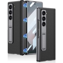 Samsung Galaxy Z Fold 6 Için Uyumlu Kılıf Kapak Deri Standlı Kıpta Premium Için Uyumlu Kılıf Kapak