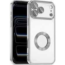 Ummeslem Apple iPhone 17 Pro Max Cep Telefonu Için Uyumlu Kılıf Kamera Korumalı Logo Gösteren Omega Kapak