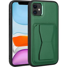 Ahlttiba Apple iPhone 12 Kılıf Kartlıklı Standlı .pu Deri Cep Telefonu Için Uyumlu Kapak Memo Kapak