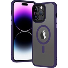 Ahlttiba Apple iPhone 14 Pro Max Için Uyumlu Kılıf Wireless Kablosuz Şarj Özellikli Hibrit Magsafe Kapak