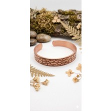 Fty Takı Modern Desenli Bakır Bileklik - Günlük Şıklık Zarif Stil - Hediyelik