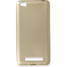 Ahlttiba Xiaomi Redmi 4A Için Uyumlu Kılıf Yumuaşk Renkli Esnek Premium Rubber Silikon - Gold