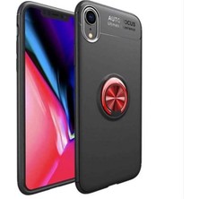 Ahlttiba Apple Iphone Xr 6.1 Için Uyumlu Kılıf Dönebilen Yüzüklü Standlı Silikon Ravel Kapak
