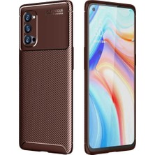 Ahlttiba Oppo Reno 4 Pro 5g Cep Telefonu Için Uyumlu Kılıf Karbon Tasarımı Ultra Slim Yapı Negro Kapak