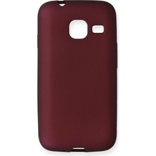 Ahlttiba Samsung Galaxy J1 Mini Için Uyumlu Kılıf Yumuaşk Renkli Esnek Premium Rubber Silikon - Mürdüm