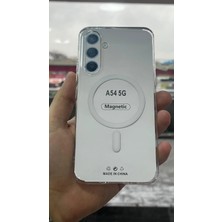 İzel Aksesuar Samsung Galaxy A54 Sert Pc Sararmaz Magsafe Şeffaf  Kılıf