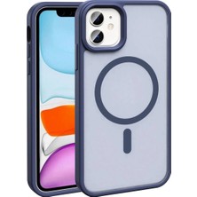 Ahlttiba Apple iPhone 12 Için Uyumlu Kılıf Magsafe Şarj Özellikli Mat Arka Yüzey Sio Kapak