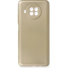 Ummeslem Xiaomi Redmi Note 9 Pro 5g Için Uyumlu Kılıf Yumuaşk Renkli Esnek Premium Rubber Silikon - Gold