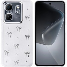 Ahlttiba Infinix Hot 50I Cep Telefonu Için Uyumlu Kılıf Airbag Tasarımlı Simli Şeffaf Kutup Kapak