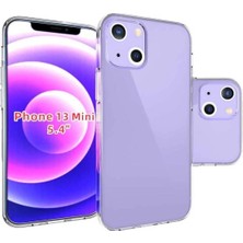 Apple iPhone 13 Mini Için Uyumlu Kılıf Şeffaf Esnek Yumuşak Renksiz Süper Silikon Kapak
