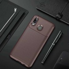 Ahlttiba Samsung Galaxy A10S Için Uyumlu Kılıf Karbon Tasarım Negro Kapak