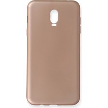 Ummeslem Samsung Galaxy C8 Için Uyumlu Kılıf Yumuaşk Renkli Esnek Premium Rubber Silikon - Rose Gold