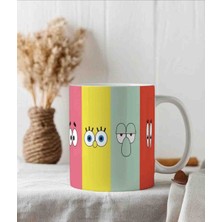 Weiler Riger Sünger Bob ve Arkadaşları Karakterli Premium 330 ml WR-SB101 - Hediye Porselen Kupa Bardak