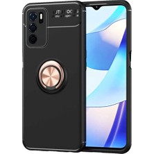 Ahlttiba Oppo A16 Uyumlu Cep Telefonu Için Dönebilen Yüzüklü Standlı Silikon Ravel Kapak