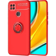 Ahlttiba Xiaomi Redmi 9c Uyumlu Cep Telefonu Için Dönebilen Yüzüklü Standlı Silikon Ravel Kapak