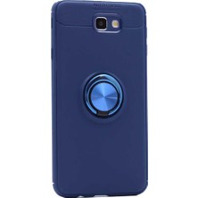 Ahlttiba Samsung Galaxy J7 Prime Için Uyumlu Kılıf Dönebilen Yüzüklü Standlı Silikon Ravel Kapak