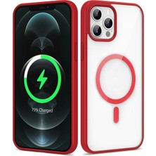 Ahlttiba Apple iPhone 12 Pro Max Kılıf M-Safe Wireless Şarj Silikon Cep Telefonu Için Uyumlu Kapak Ege Kapak