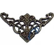 Marsilyan Dekoratif Köşe Süsü, Köşelik - Küçük, 19X34MM, Antik, 100 Adet