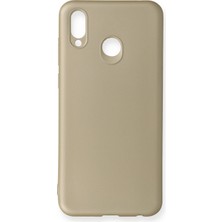 Ahlttiba Huawei Honor Play Için Uyumlu Kılıf Yumuaşk Renkli Esnek Premium Rubber Silikon - Gold