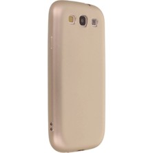 Samsung Galaxy I9300 / S3 Için Uyumlu Kılıf Yumuaşk Renkli Esnek Premium Rubber Silikon - Gold