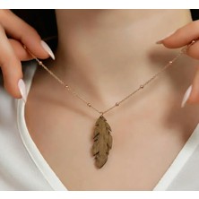 Koçak Takı Ahşap Kolye Modern Özgün Minimalist Takı Model No 258