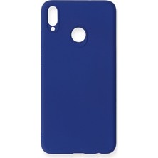 Ahlttiba Huawei Honor 8x Için Uyumlu Kılıf Yumuaşk Renkli Esnek Premium Rubber Silikon - Lacivert