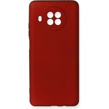 Ahlttiba Xiaomi Mi 10T Lite Için Uyumlu Kılıf Yumuaşk Renkli Esnek Premium Rubber Silikon - Bordo